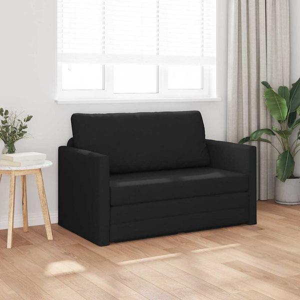 vidaXL Canapé-lit 110 cm Noir Tissu