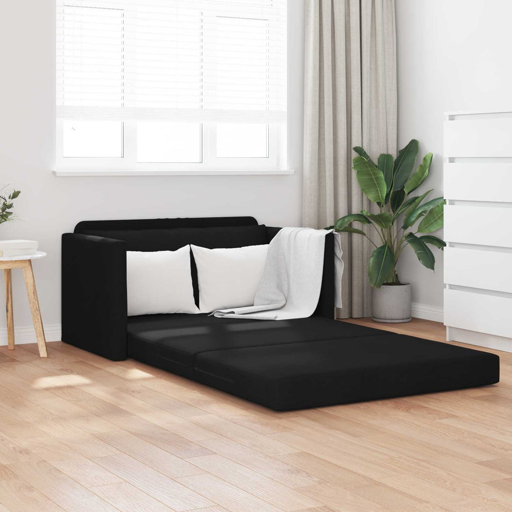 Schlafsofa Stoff Schwarz 110cm