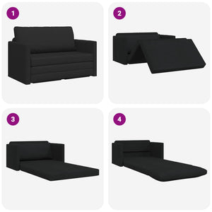 vidaXL Canapé-lit 110 cm Noir Tissu