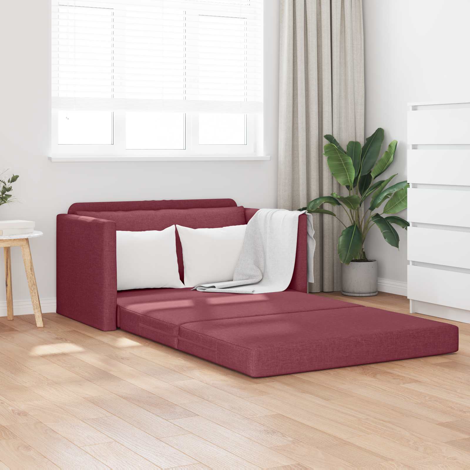 Schlafsofa Weinrot 110cm