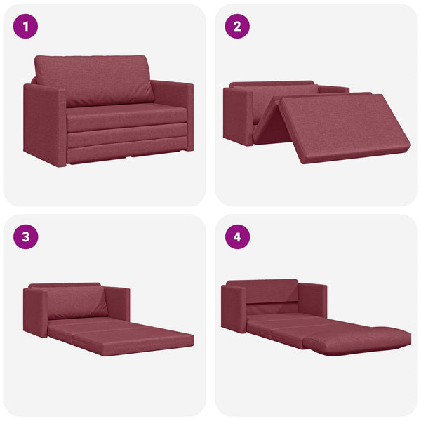 Schlafsofa Weinrot 110cm