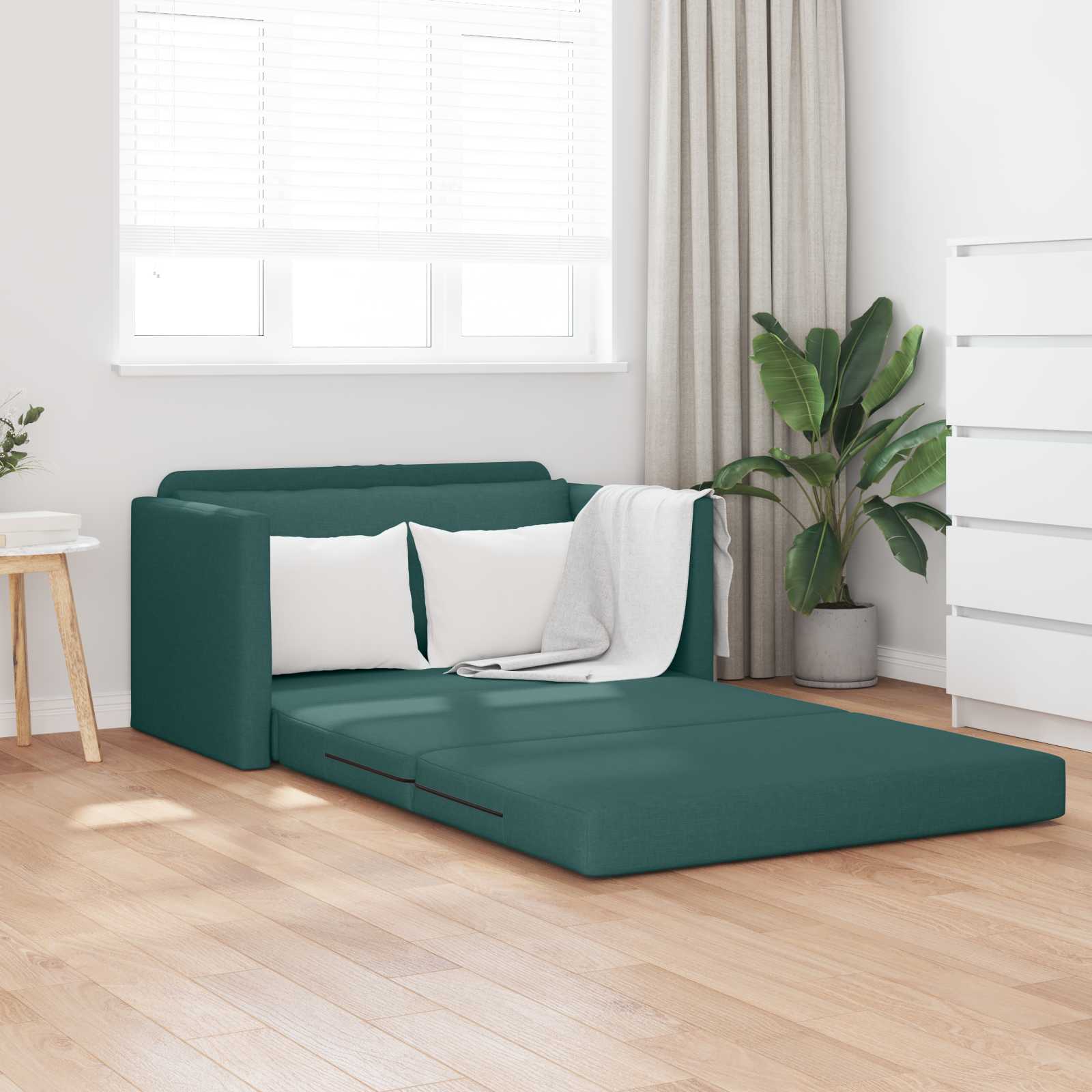 Schlafsofa 110cm Dunkelgrün Stoff