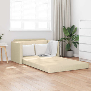 Schlafsofa 110cm Creme Stoff