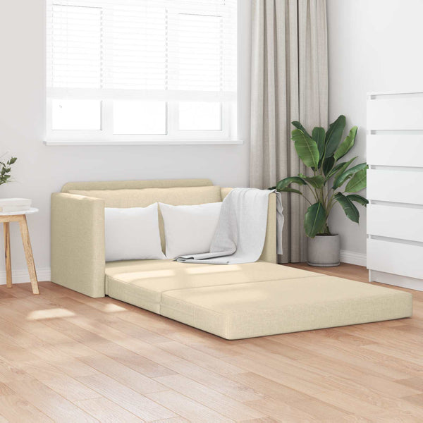 Schlafsofa 110cm Creme Stoff