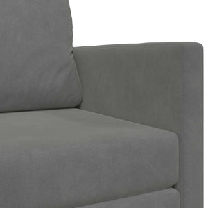 vidaXL Canapé-lit gris foncé 124 x 71 x 78 cm velours
