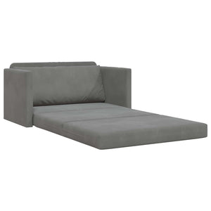vidaXL Canapé-lit gris foncé 124 x 71 x 78 cm velours