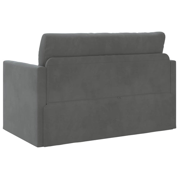 vidaXL Canapé-lit gris foncé 124 x 71 x 78 cm velours
