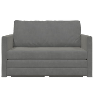 vidaXL Canapé-lit gris foncé 124 x 71 x 78 cm velours