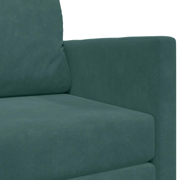 Schlafsofa Dunkelgrün Samt 124cm