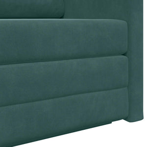 Schlafsofa Dunkelgrün Samt 124cm