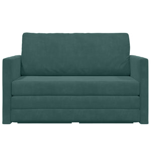 Schlafsofa Dunkelgrün Samt 124cm