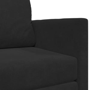 Schlafsofa Schwarz Samt 124 cm