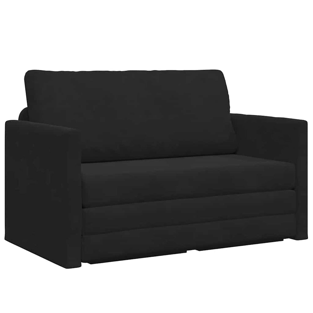 Schlafsofa Schwarz Samt 124 cm