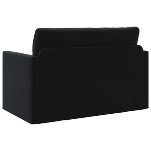 Schlafsofa Schwarz Samt 124 cm