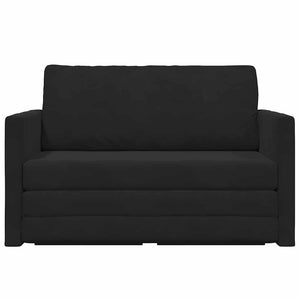 Schlafsofa Schwarz Samt 124 cm