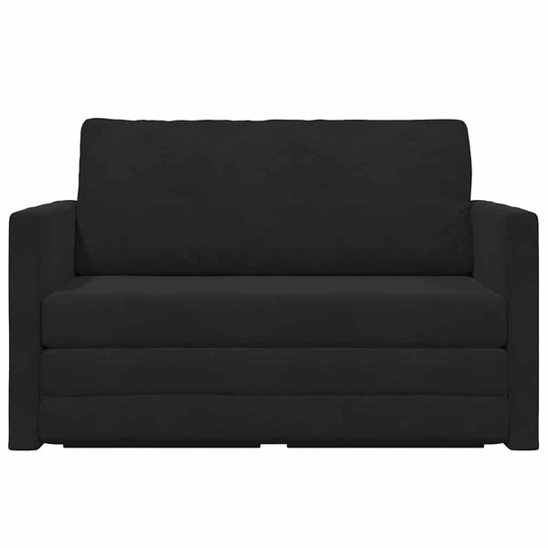 Schlafsofa Schwarz Samt 124 cm