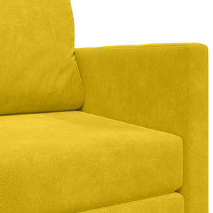 Schlafsofa Gelb Samt 124 cm