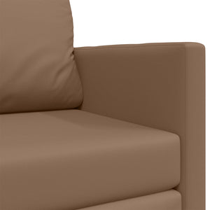 Schlafsofa Cappuccino Kunstleder 124 cm