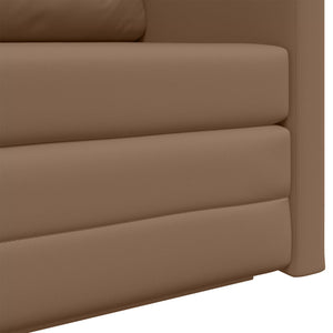 Schlafsofa Cappuccino Kunstleder 124 cm