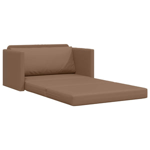 Schlafsofa Cappuccino Kunstleder 124 cm