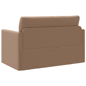 Schlafsofa Cappuccino Kunstleder 124 cm
