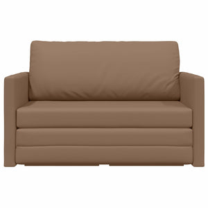 Schlafsofa Cappuccino Kunstleder 124 cm