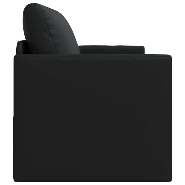 Schlafsofa Schwarz Kunstleder 124 cm