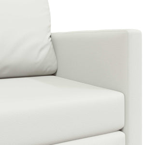 Schlafsofa Weiß Kunstleder 124 cm