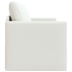 Schlafsofa Weiß Kunstleder 124 cm