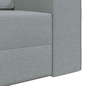 Schlafsofa Hellgrau Stoff 245 cm