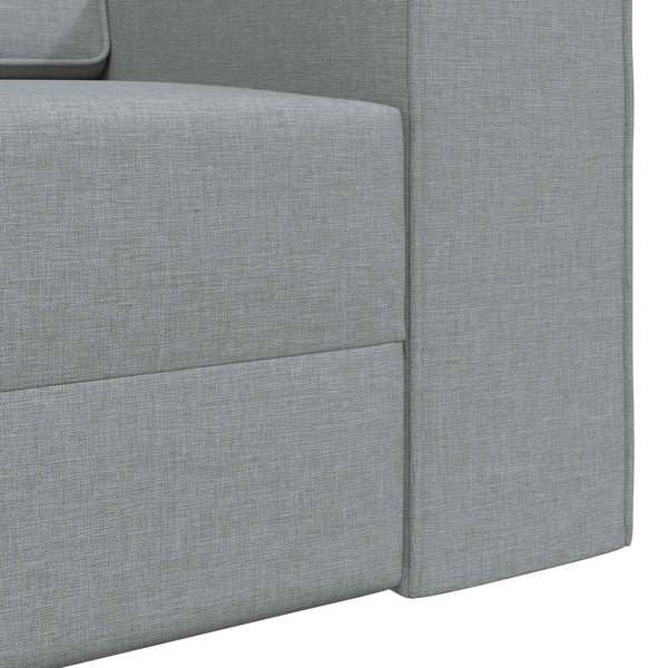 Schlafsofa Hellgrau Stoff 245 cm