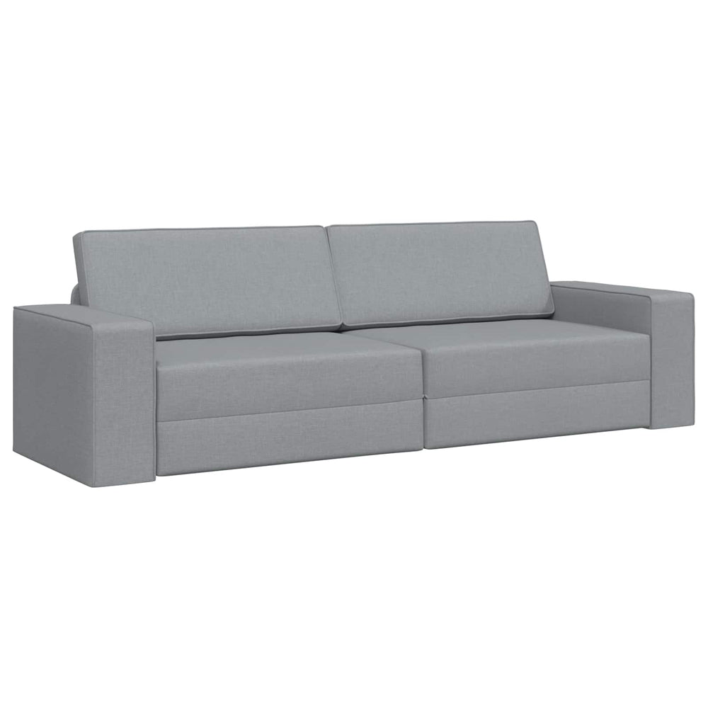 Schlafsofa Hellgrau Stoff 245 cm