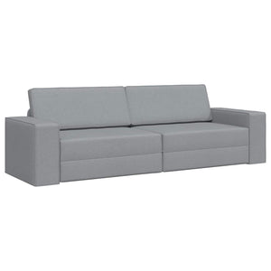 Schlafsofa Hellgrau Stoff 245 cm