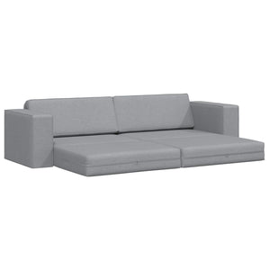 Schlafsofa Hellgrau Stoff 245 cm
