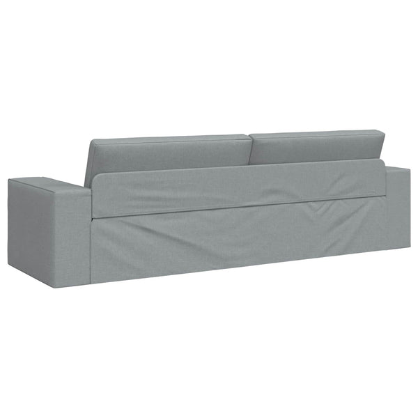 Schlafsofa Hellgrau Stoff 245 cm
