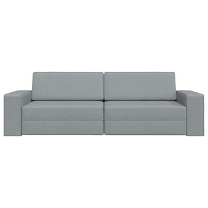 Schlafsofa Hellgrau Stoff 245 cm