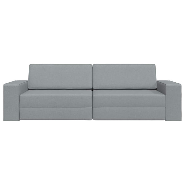 Schlafsofa Hellgrau Stoff 245 cm