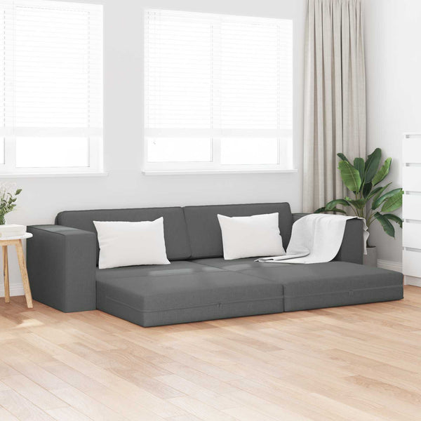 Schlafsofa Dunkelgrau Stoff 245 cm