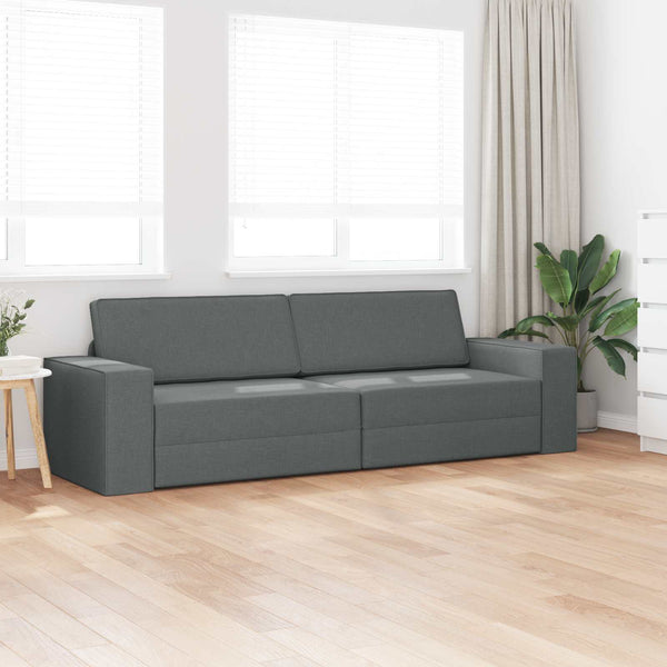 Schlafsofa Dunkelgrau Stoff 245 cm