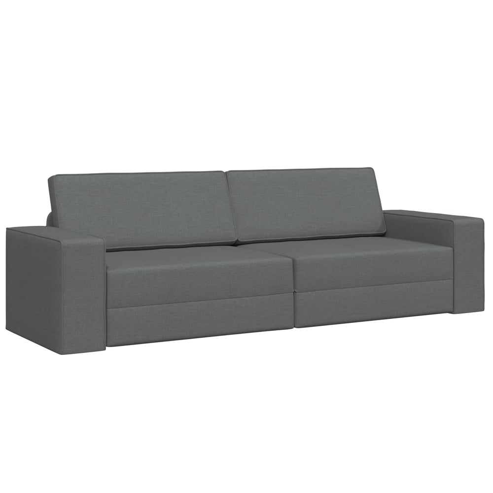 Schlafsofa Dunkelgrau Stoff 245 cm
