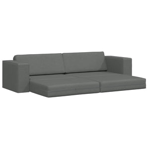 Schlafsofa Dunkelgrau Stoff 245 cm