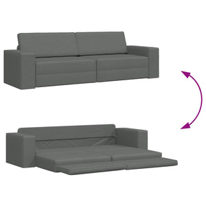 Schlafsofa Dunkelgrau Stoff 245 cm
