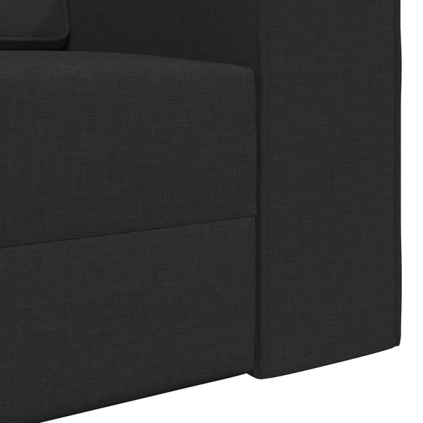 Schlafsofa Schwarz Stoff 245 cm