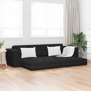 Schlafsofa Schwarz Stoff 245 cm