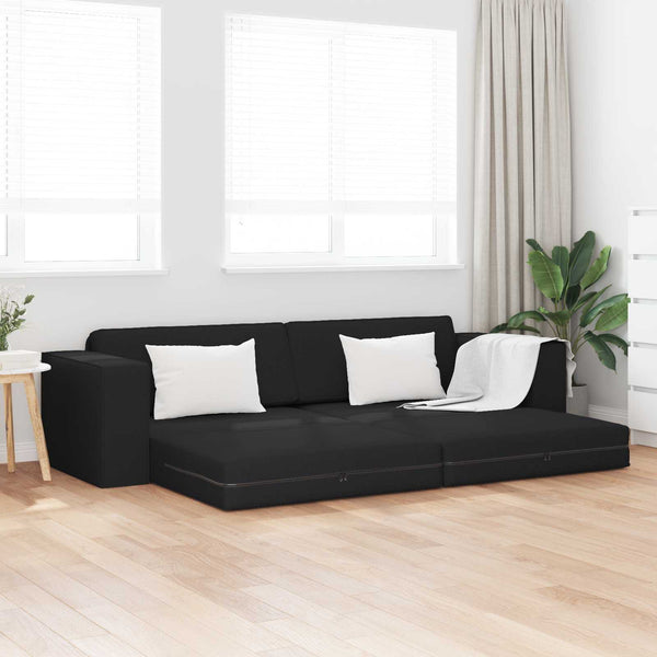 Schlafsofa Schwarz Stoff 245 cm