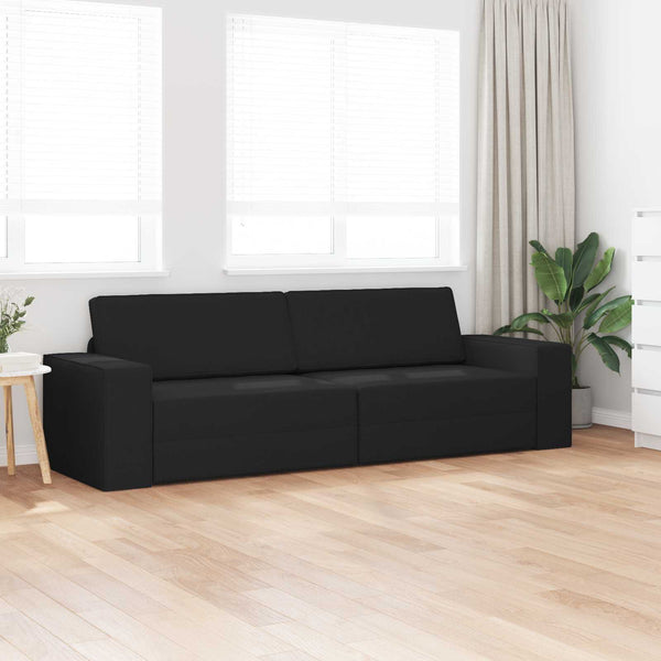 Schlafsofa Schwarz Stoff 245 cm