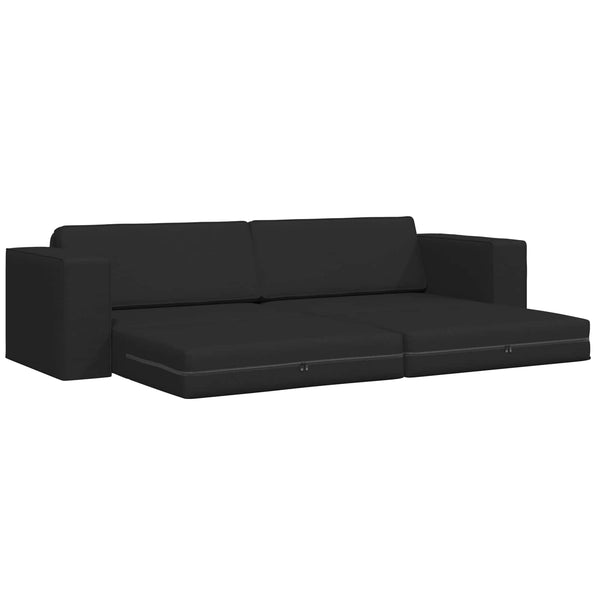 Schlafsofa Schwarz Stoff 245 cm