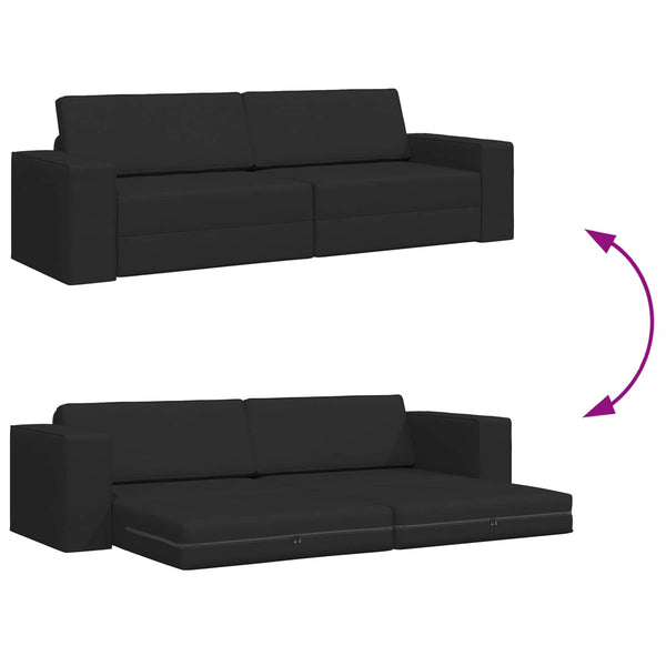 Schlafsofa Schwarz Stoff 245 cm