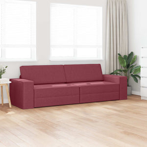 Schlafsofa Weinrot Stoff 245cm