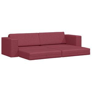 Schlafsofa Weinrot Stoff 245cm